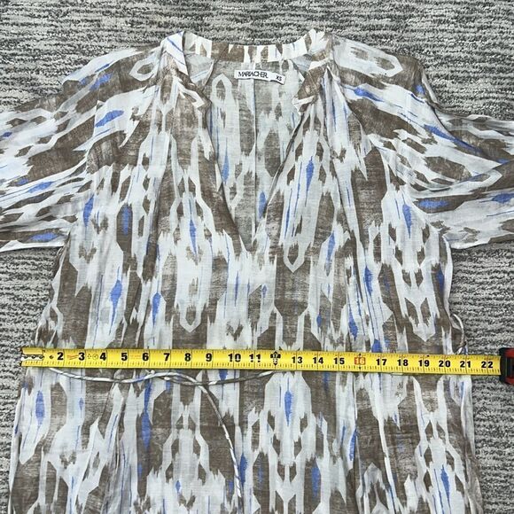 Elegant Blue and Brown Maxi Dress - Picture 10 of 13